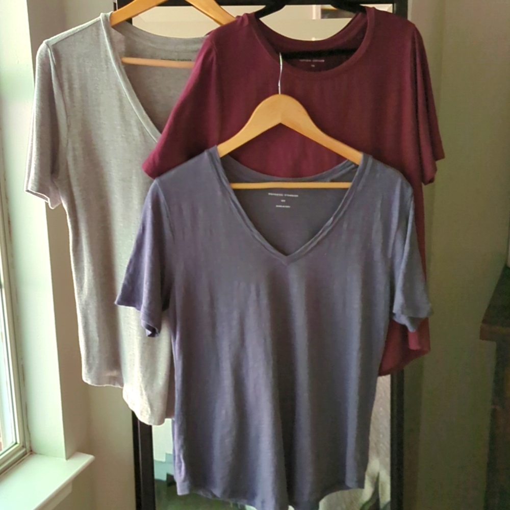 Three Universal Standard Tees in size 2XS or M
